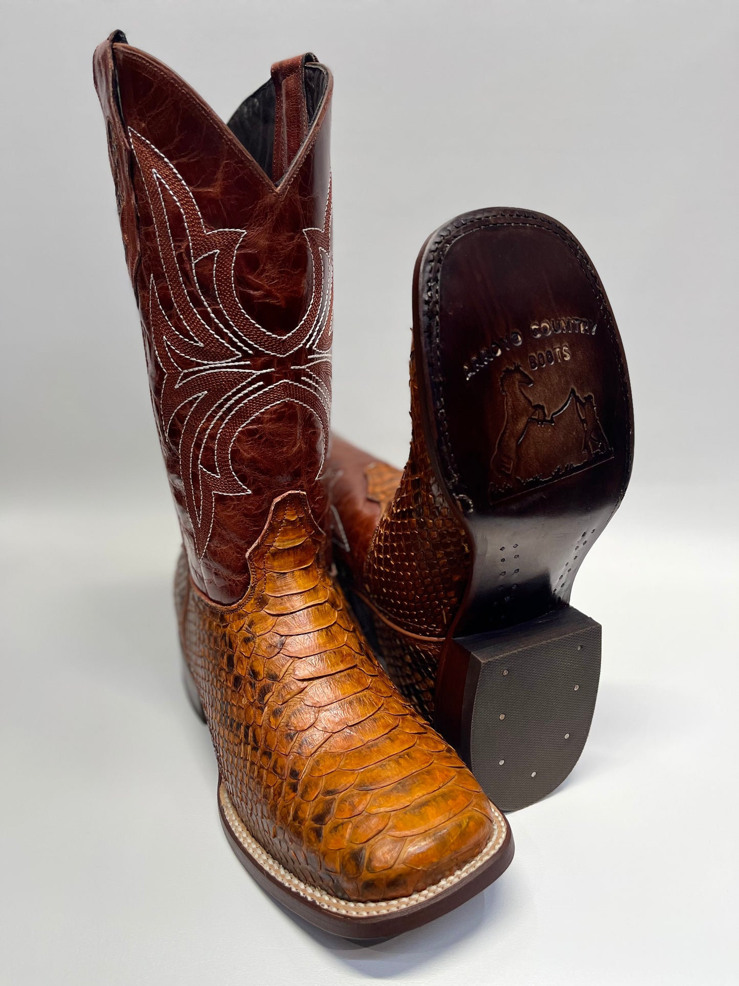 Men’s Genuine Exotic Python Cognac