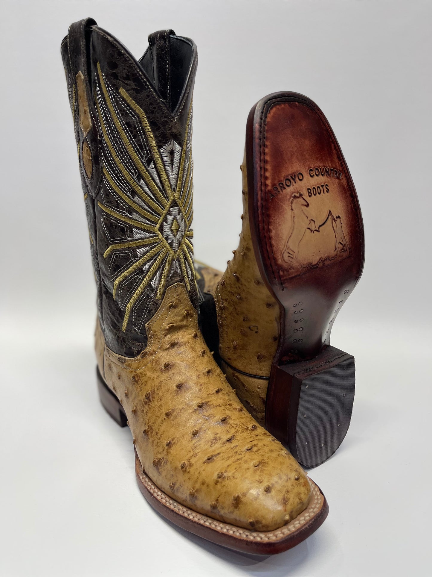 Men’s Paja Mack Full Quill Ostrich Dallas Toe Exotic Boot
