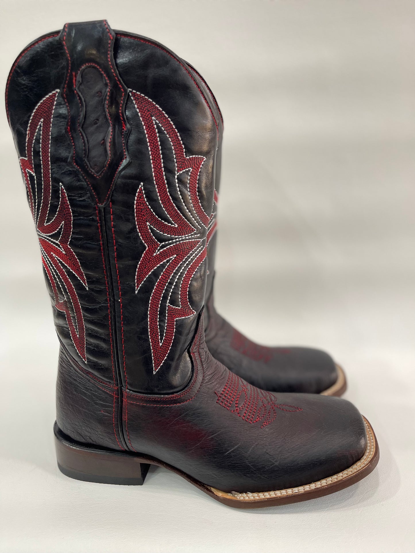 Men’s Genuine Exotic Smooth Ostrich Black Cherry
