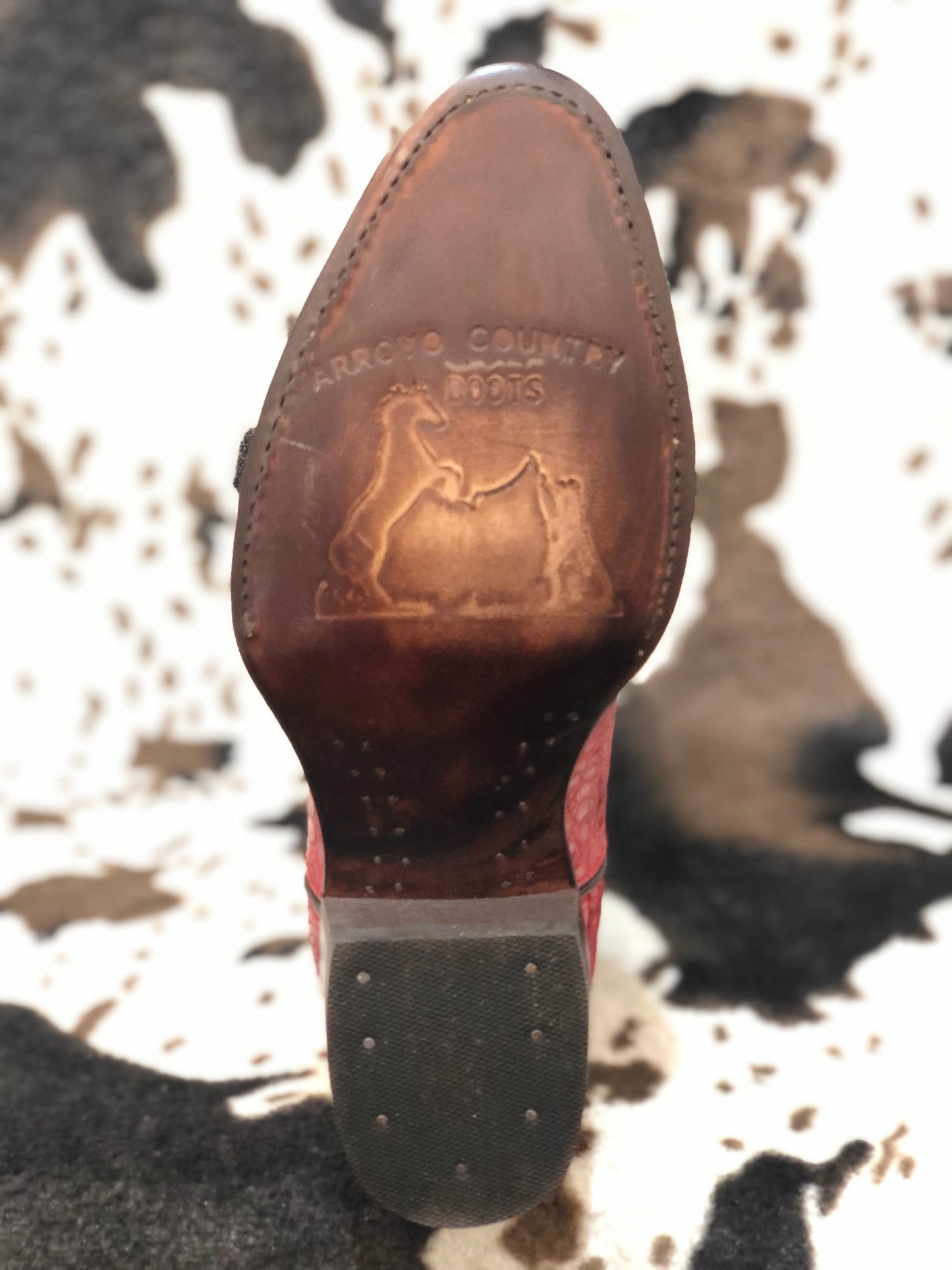 Men’s Genuine Exotic Caiman Neck Red