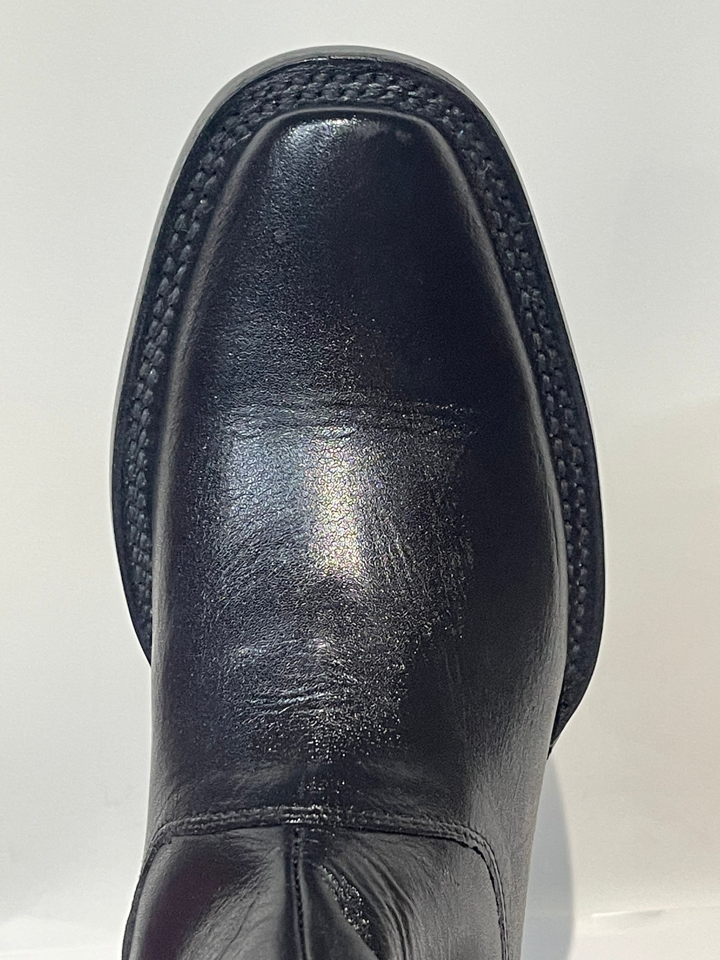 Men’s Black Genuine Leather Levi Toe Boots