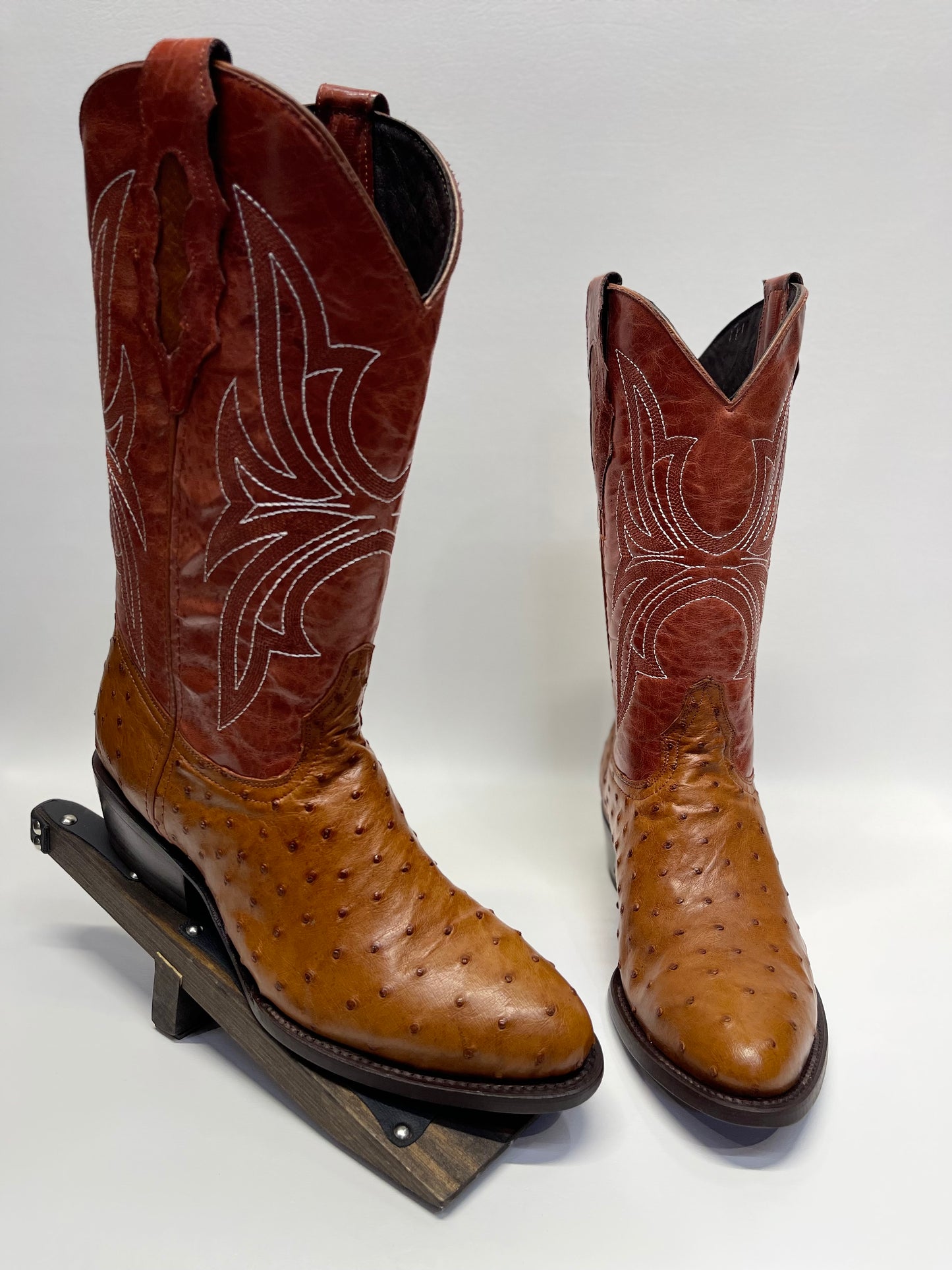 Men’s Shedron Full Quill Ostrich Round Toe