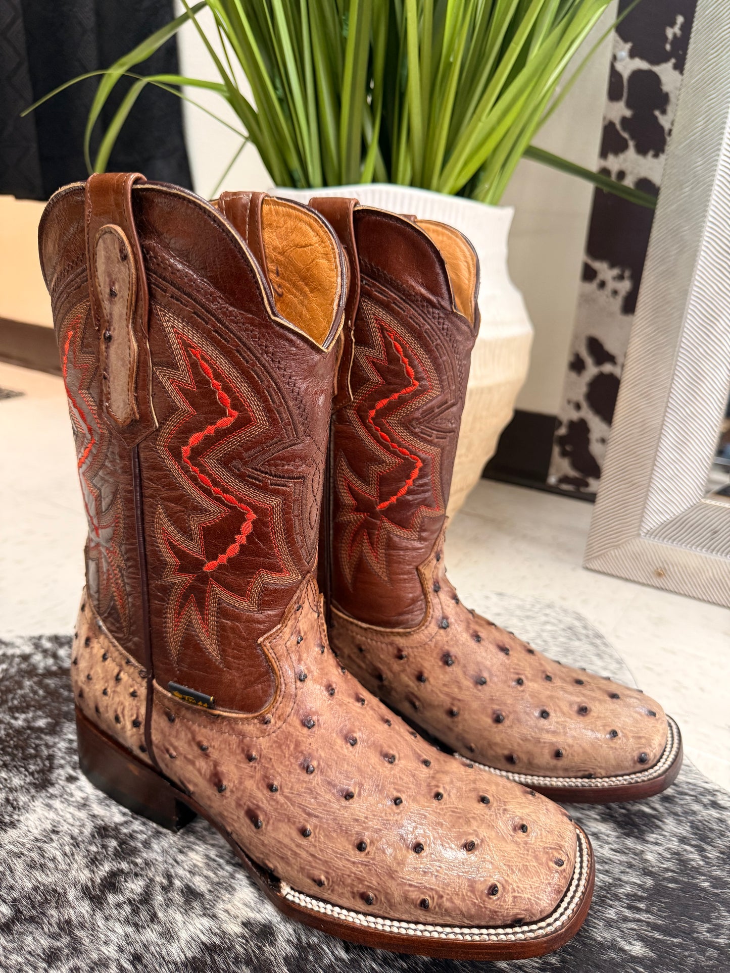 Men’s Exotic Print Cowboy Boots – Square Toe