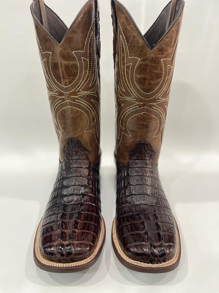 Men’s genuine caiman tail brown