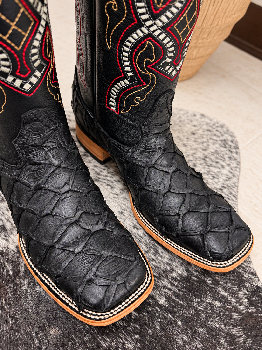 Men’s Pirarucu Square-Toe Boots