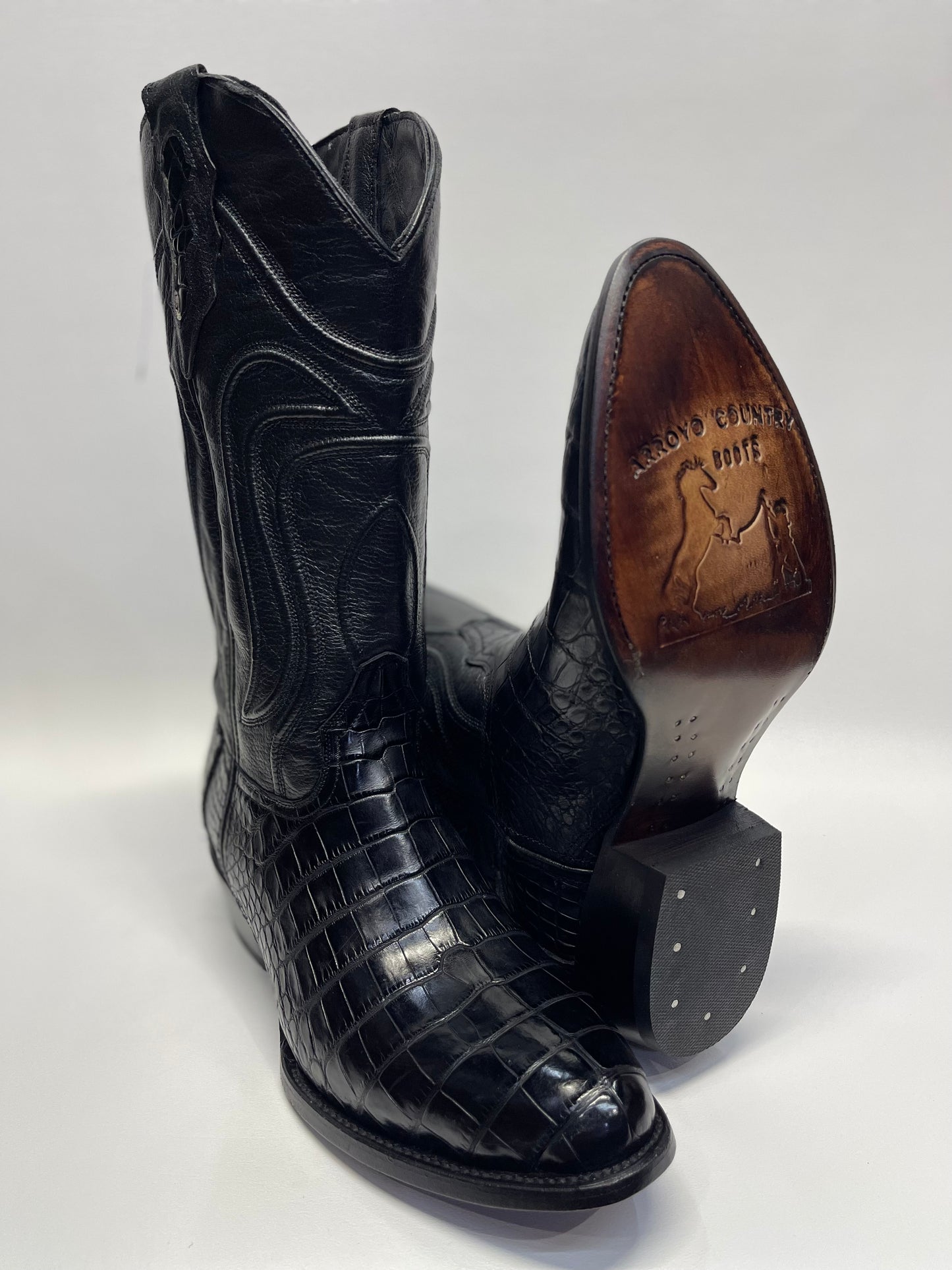 Men’s Genuine Exotic American Alligator Black