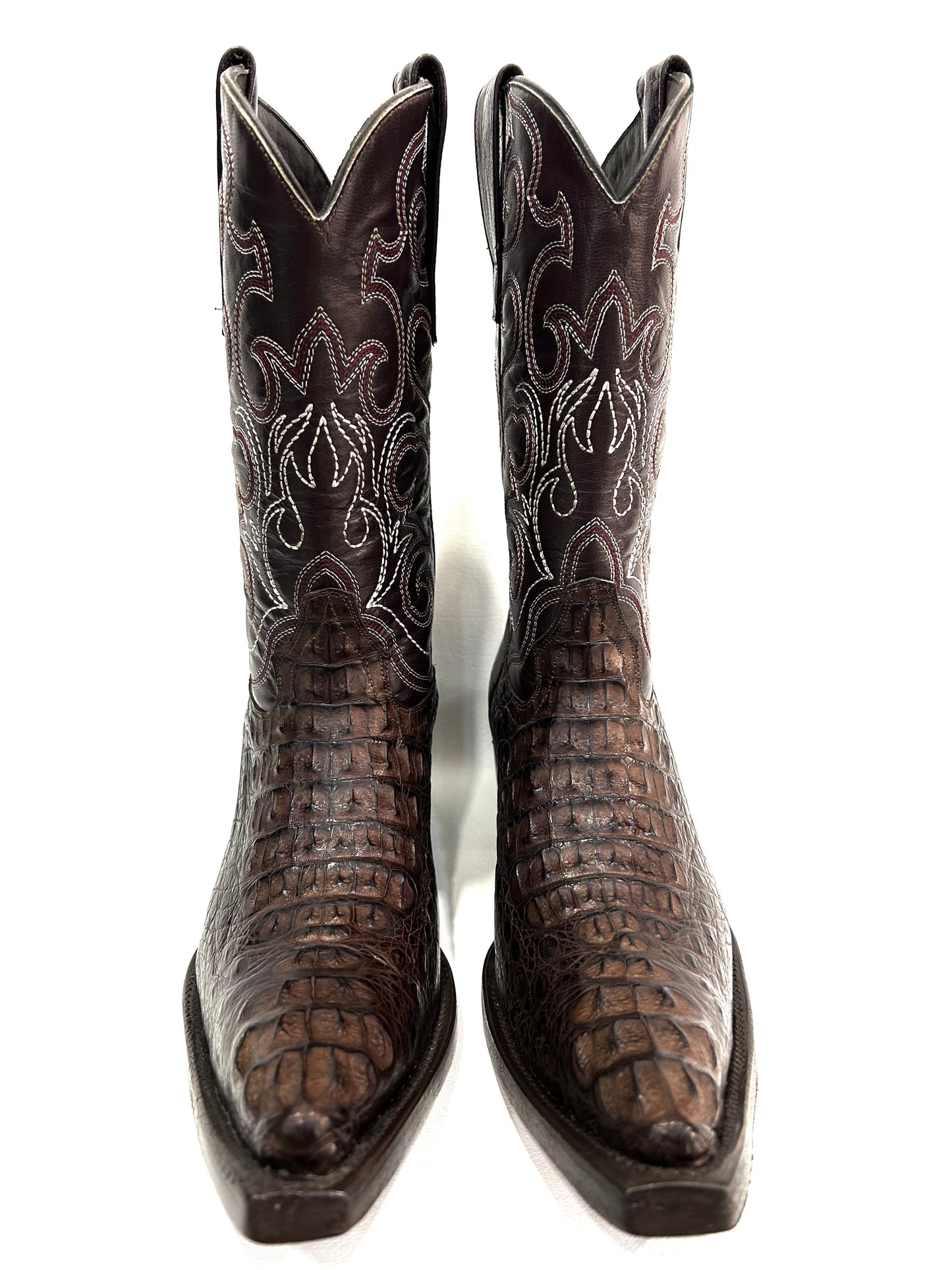 Men’s genuine caiman neck brown