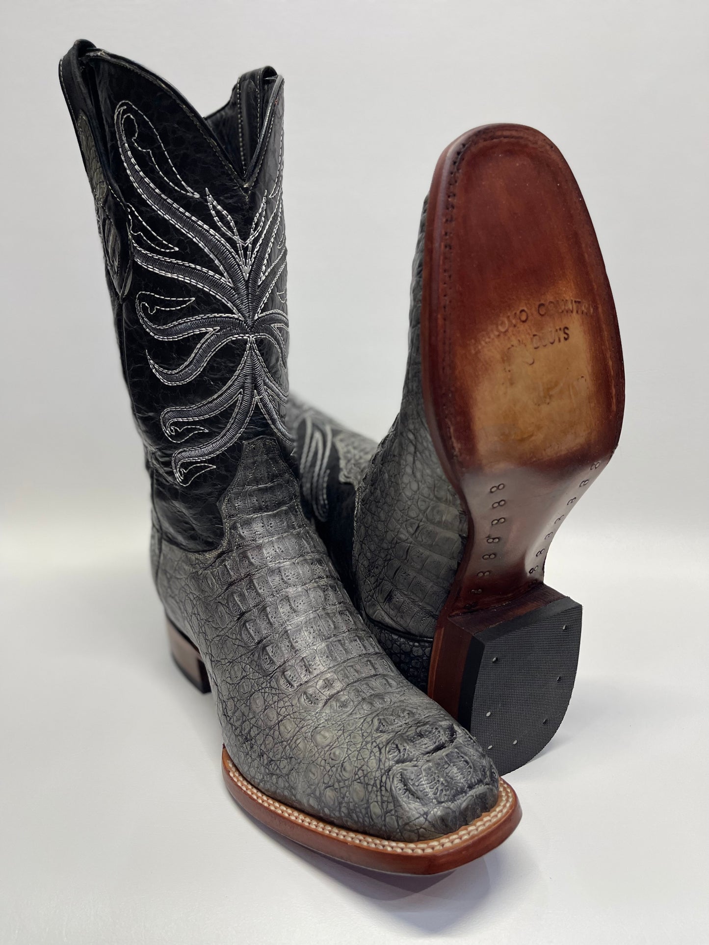 Men’s Grey Caiman Neck Dallas Toe