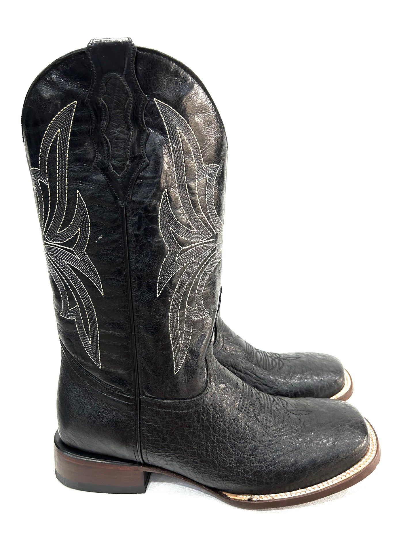 Men’s Genuine Exotic Smooth Ostrich Black