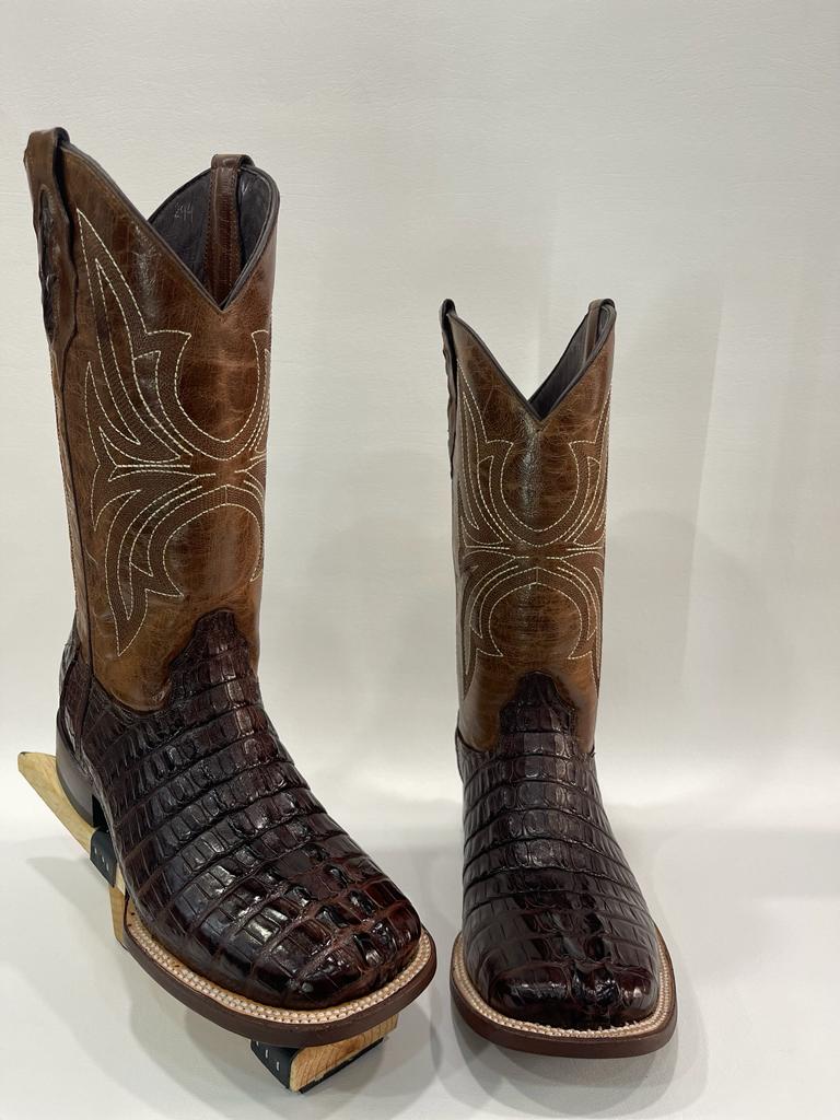 Men’s genuine caiman tail brown