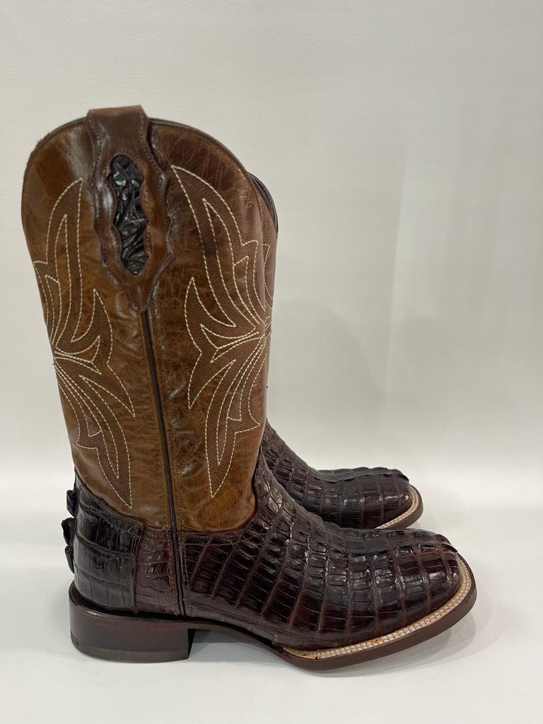 Men’s genuine caiman tail brown