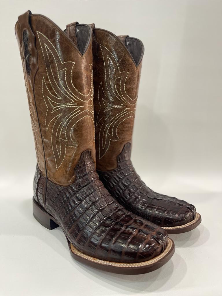 Men’s genuine caiman tail brown