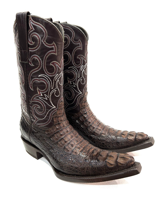 Men’s genuine caiman neck brown