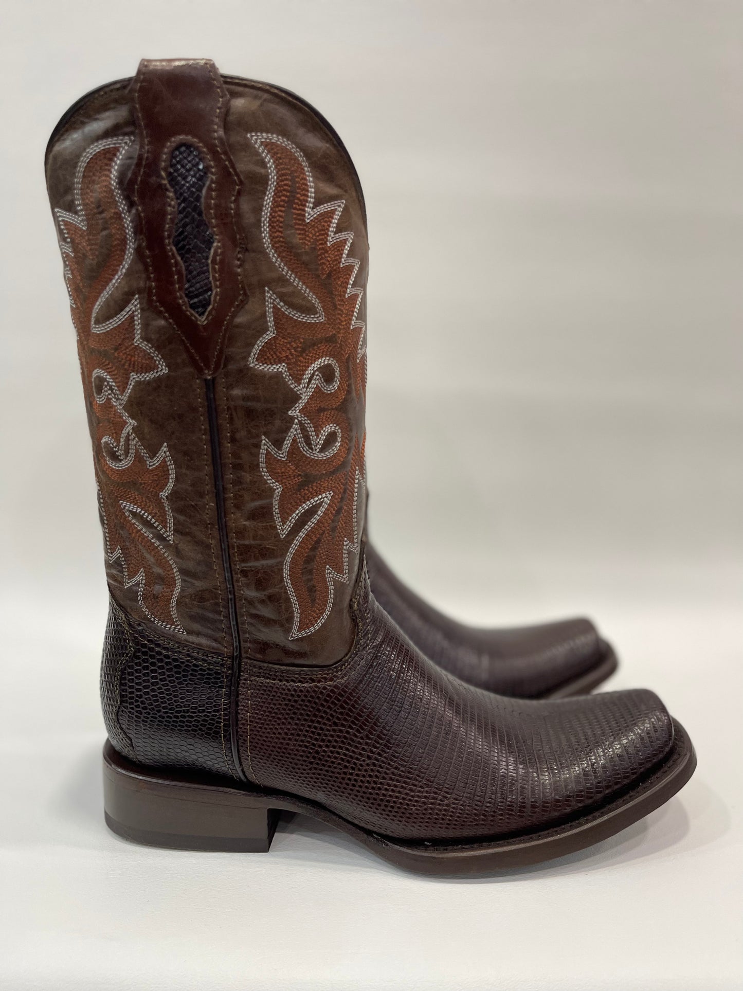 Men’s Genuine Lizard Levi Toe brown