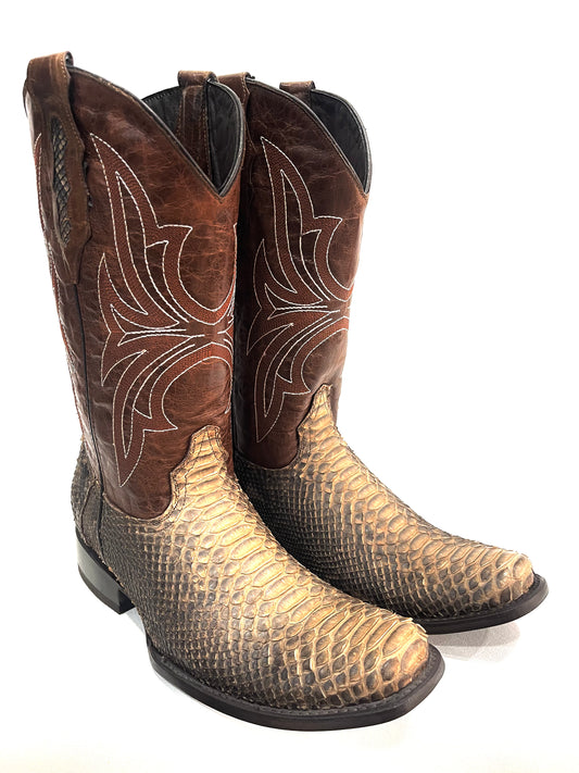 Men’s Genuine Exotic Python Brown Rust