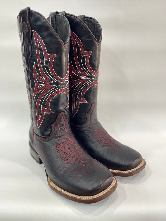 Men’s Genuine Exotic Smooth Ostrich Black Cherry