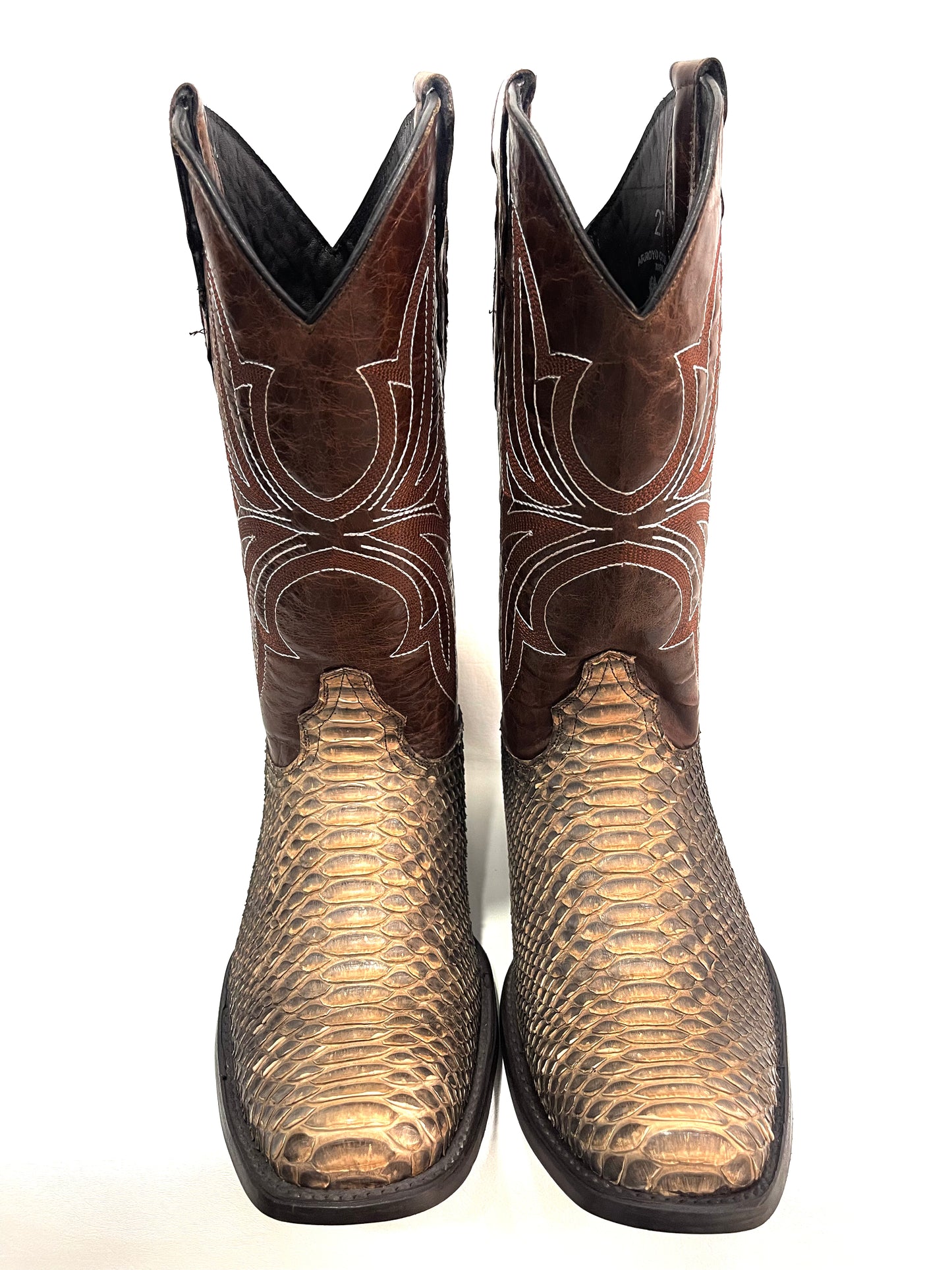 Men’s Genuine Exotic Python Brown Rust