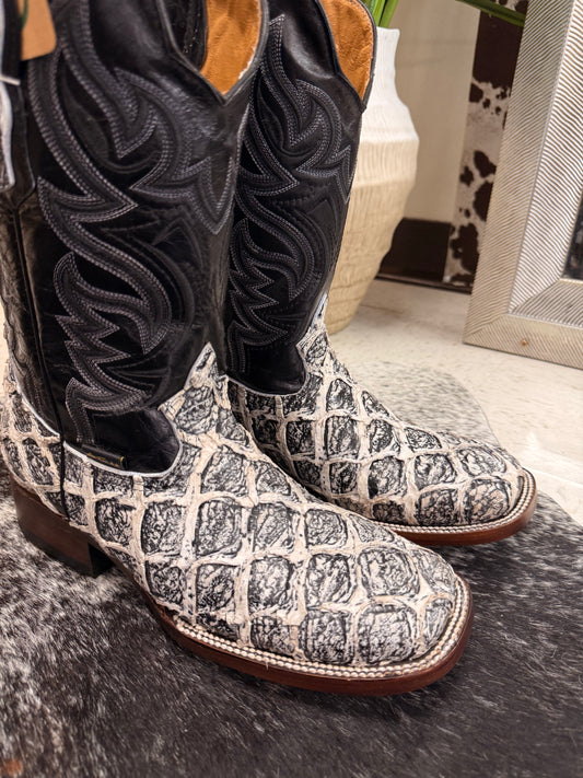 Men’s Exotic Print Cowboy Boots – Square Toe