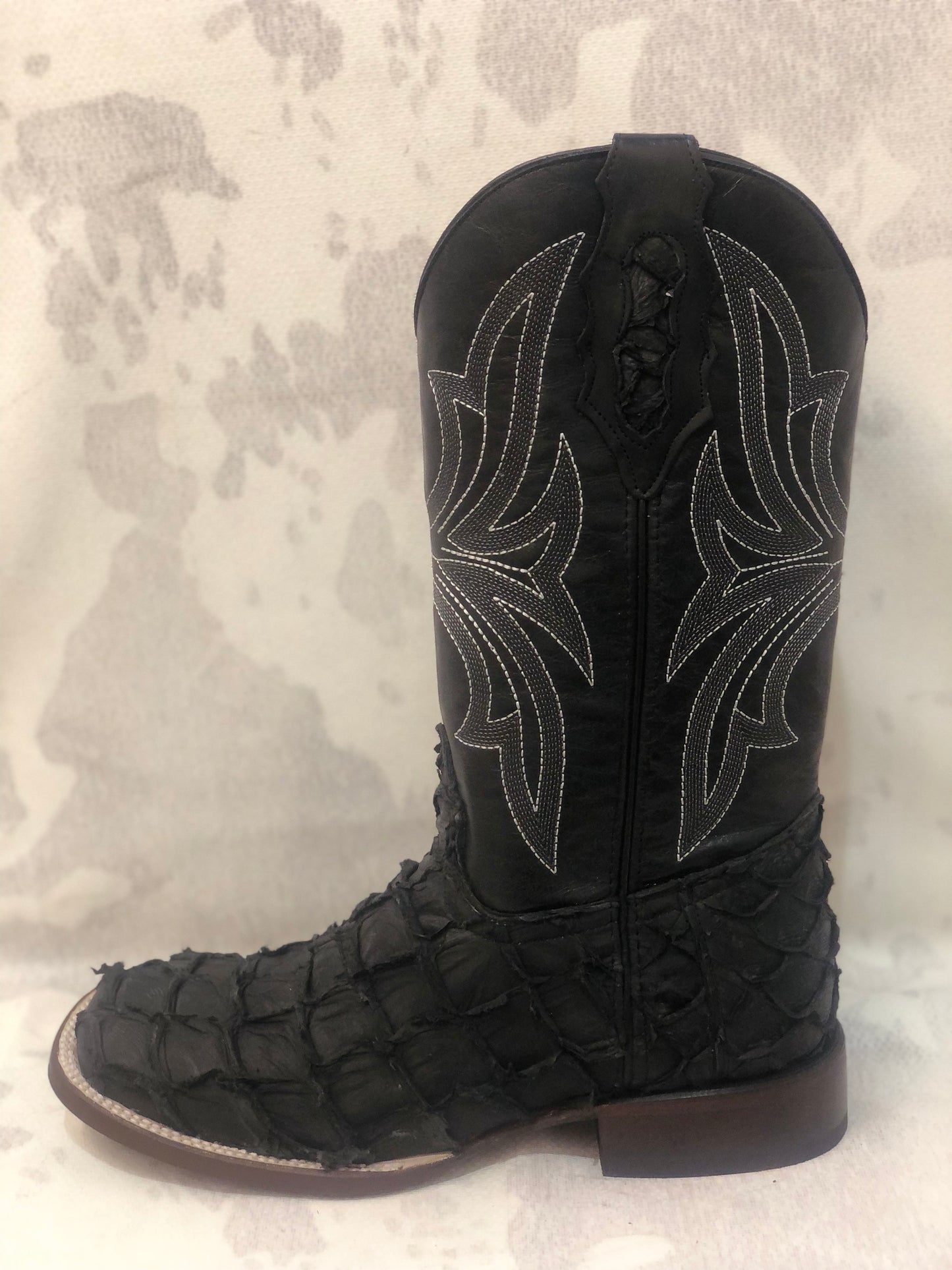 Men’s Genuine Exotic Pirarucu Fish Black