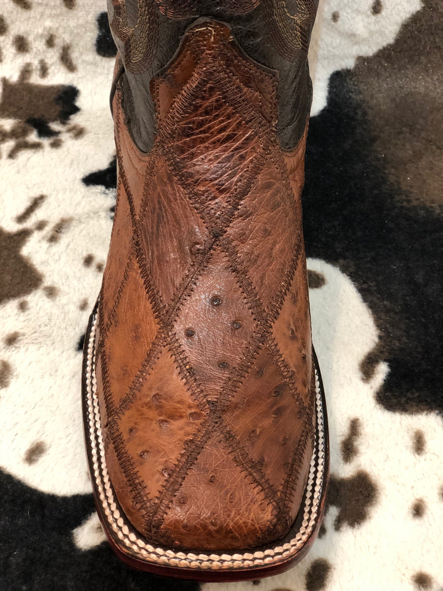 Men’s Genuine ostrich brown