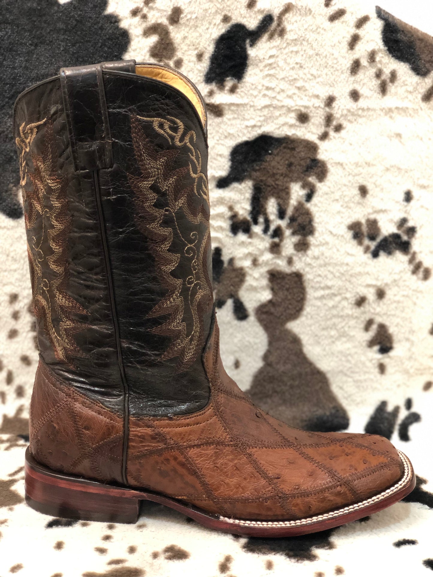 Men’s Genuine ostrich brown