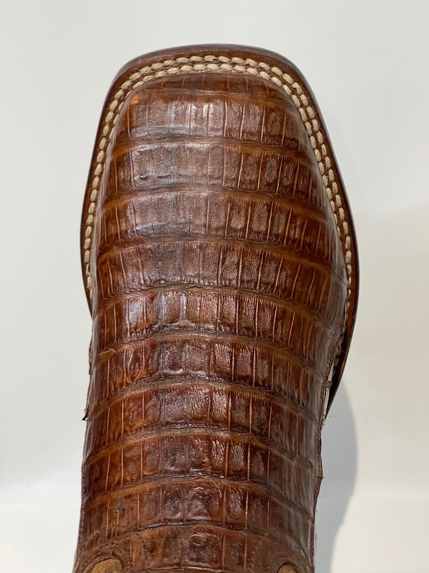 Men’s genuine caiman belly brown